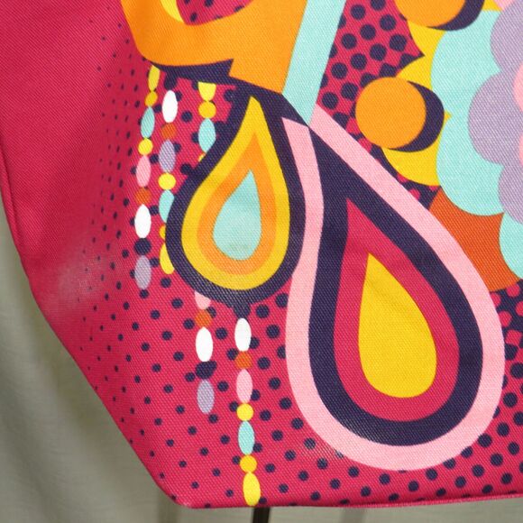 Amika Signature Rope Handle Large Tote Bag In Floral Pink Multi - Picture 7 of 11